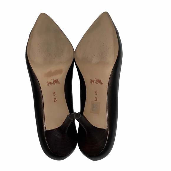 Coach Leather Zan Mat Calf Pump Shoes size 5B - Picture 11 of 13